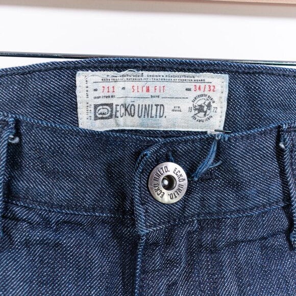 ECKO Unltd Hip Hop Jeans 34 Y2K Skater Streetwear Slim Fit - Picture 5 of 8
